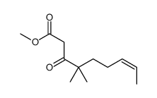 methyl 4,4-dimethyl-3-oxonon-7-enoate Structure