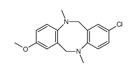 2-CHLORO-8-METHOXY-5,11-DIMETHYL-5,6,11,12-TETRAHYDRO-DIBENZO[B,F][1,5]DIAZOCINE结构式