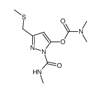 N,N-dimethyl O-(1-methyl-carbamoyl-3-methylthiomethyl-pyrazol-5-yl) carbamate Structure