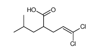 5,5-dichloro-2-(2-methylpropyl)pent-4-enoic acid结构式