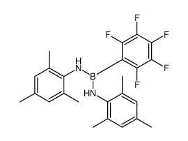 2,4,6-trimethyl-N-[(2,3,4,5,6-pentafluorophenyl)-(2,4,6-trimethylanilino)boranyl]aniline Structure