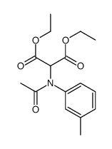 diethyl 2-(N-acetyl-3-methylanilino)propanedioate Structure