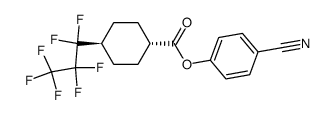 4-Heptafluoropropyl-cyclohexanecarboxylic acid 4-cyano-phenyl ester结构式