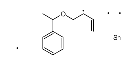 trimethyl-[1-(1-phenylethoxy)but-3-en-2-yl]stannane Structure