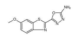 1,3,4-Oxadiazol-2-amine, 5-(6-methoxy-2-benzothiazolyl) Structure