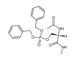 Nα-(acetyl)-O-(dibenzylphosphono)serine N-methylamide Structure