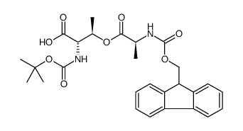 Boc-Thr(Fmoc-Ala)-OH结构式