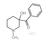 Methanone,(3-hydroxy-1-methyl-3-piperidinyl)phenyl-, hydrochloride (1:1) Structure