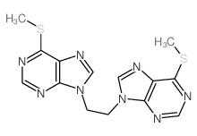 6-methylsulfanyl-9-[2-(6-methylsulfanylpurin-9-yl)ethyl]purine结构式