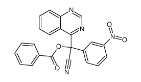 cyano(3-nitrophenyl)(quinazolin-4-yl)methyl benzoate结构式