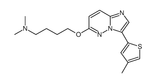 dimethyl-{4-[3-(4-methyl-thiophen-2-yl)-imidazo[1,2-b]pyridazin-6-yloxy]-butyl}-amine结构式