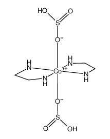 trans-bis(sulfito-O)bis(ethylenediamine)cobalt(III) Structure