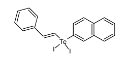 <2-Naphthyl>-<2-phenyl-vinyl>-tellur-diiodid结构式