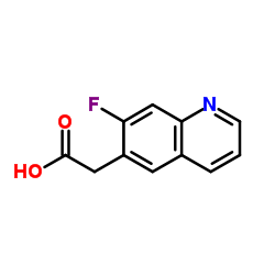 (7-Fluoro-6-quinolinyl)acetic acid structure