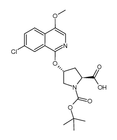 1,2-Pyrrolidinedicarboxylic acid, 4-[(7-chloro-4-Methoxy-1-isoquinolinyl)oxy]-, 1-(1,1-dimethylethyl) ester, (2S,4R)- structure