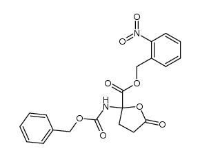 o-nitrobenzyl N-benzyloxycarbonyl-2-aminotetrahydro-5-oxo-2-furancarboxylate Structure