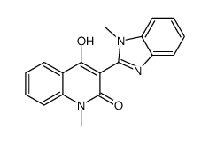 4-Hydroxy-1-methyl-3-(1-methyl-1H-benzimidazol-2-yl)-2(1H)-quinol inone Structure