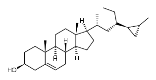 (23R)-23-[(1S,2S)-2-Methylcyclopropyl]-26,27-dinorcholest-5-en-3β-ol Structure