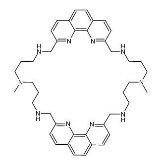 7,19-dimethyl-3,7,11,15,19,23-hexaaza-1,13(2,9)-diphenanthrolinacyclotetracosaphane结构式