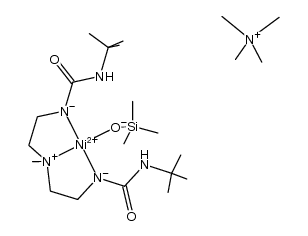 [tetramethylammonium][Ni(bis[(N'-tert-butylureido)-N-ethyl]-N-methylamine(-2H))(OSiMe3)]结构式