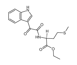 ethyl (2-(1H-indol-3-yl)-2-oxoacetyl)-L-methioninate Structure