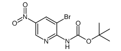 (3-bromo-5-nitro-pyridin-2-yl)-carbamic acid tert-butyl ester Structure