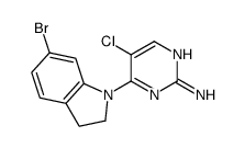 4-(6-Bromo-2,3-dihydro-1H-indol-1-yl)-5-chloro-2-pyrimidinamine Structure