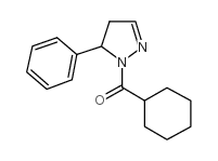 1-Cyclohexylcarbonyl-5-phenyl-2-pyrazoline结构式