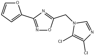 5-((4,5-dichloro-1H-imidazol-1-yl)methyl)-3-(furan-2-yl)-1,2,4-oxadiazole Structure