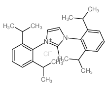 1,3-双(2,6-二异丙基苯基)2-氯咪唑鎓氯化物结构式