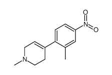 1-methyl-4-(2-methyl-4-nitrophenyl)-3,6-dihydro-2H-pyridine结构式