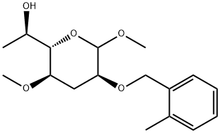 talo-Heptopyranoside, methyl 3,7-dideoxy-4-O-methyl-2-O-(2-methylphenyl)methyl-结构式