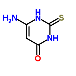 6-Amino-2-thioxo(6-13C)-2,3-dihydro-4(1H)-pyrimidinone结构式