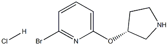 2-bromo-6-[(3R)-pyrrolidin-3-yl]oxypyridine:hydrochloride Structure