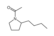 Pyrrolidine, 1-acetyl-2-butyl- (9CI) Structure