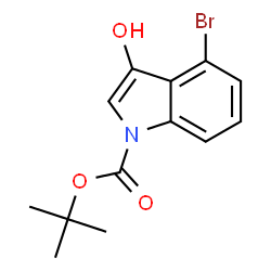 1-Boc-4-bromo-3-hydroxy-1H-indole structure