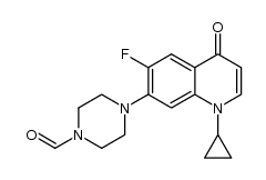 7-(4-formylpiperazin-1-yl)-1-cyclopropyl-6-fluoroquinolin-4-one Structure