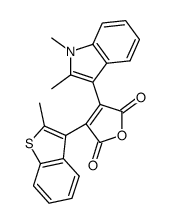 2-(1,2-dimethyl-3-indolyl)-3-(2-methyl-3-benzothienyl)maleic anhydride Structure