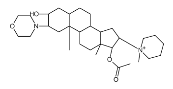 [(2S,3S,5S,10S,13S,16S,17R)-3-hydroxy-10,13-dimethyl-16-(1-methylpiperidin-1-ium-1-yl)-2-morpholin-4-yl-2,3,4,5,6,7,8,9,11,12,14,15,16,17-tetradecahydro-1H-cyclopenta[a]phenanthren-17-yl] acetate结构式