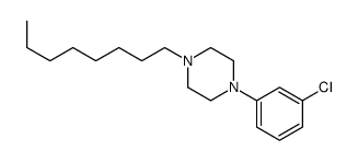 1-(3-chlorophenyl)-4-octylpiperazine Structure