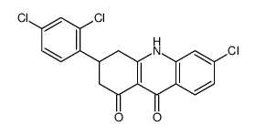 6-Chloro-3-(2,4-dichlorophenyl)-3,4-dihydro-1,9(2H,10H)-acridinedione Structure