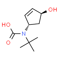 Carbamic acid, [(1S,4S)-4-hydroxy-2-cyclopenten-1-yl]-, 1,1-dimethylethyl结构式