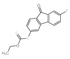 O-ethyl (7-fluoro-9-oxofluoren-3-yl)sulfanylmethanethioate Structure