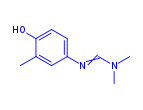 N'-(4-Hydroxy-3-methyl-phenyl)-N,N-dimethyl-formamidine结构式