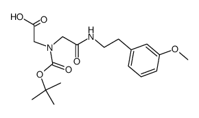 N-((tert-butyloxy)carbonyl)-N'-(2-(3-methoxyphenyl)ethyl)iminodiacetic acid monoamide Structure