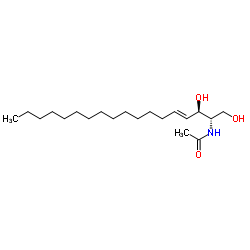 (2S,3R)-2-N-acetylamino-1,3-dihydroxyoctadec-4-ene Structure