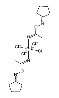 trans-[PtCl4(NH=C(Me)ON=C(C4H8))2]结构式