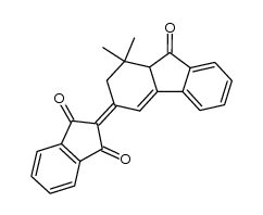 2-(1,1-dimethyl-9-oxo-1,2,9,9a-tetrahydro-fluoren-3-ylidene)-indan-1,3-dione结构式