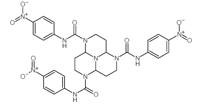 1,4,7,9b-Tetraazaphenalene,dodecahydro-1,4,7-tris(p-bromophenylcarbamoyl)结构式