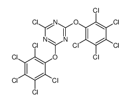 2-Chloro-4,6-bis[(pentachlorophenyl)oxy]-1,3,5-triazine结构式